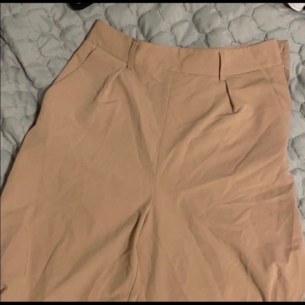 ASOS khaki wide leg pants